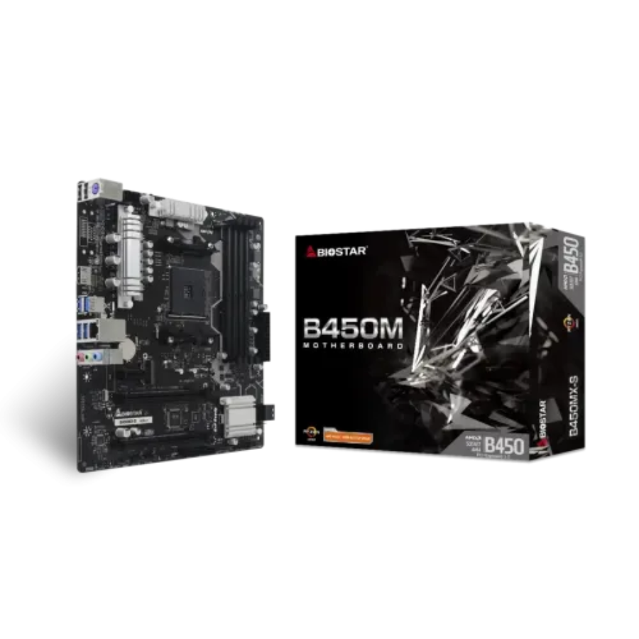 BIOSTAR B450MX-S DDR4 AMD AM4 Micro ATX Motherboard